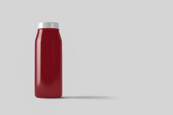 Plastic Juice Bottle Mock up isolated on white with clipping path. 3D rendering.Realistic.