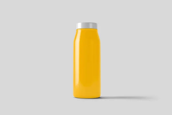 Plastic Juice Bottle Mock Isolated White Clipping Path Rendering Realistic — Stock Photo, Image