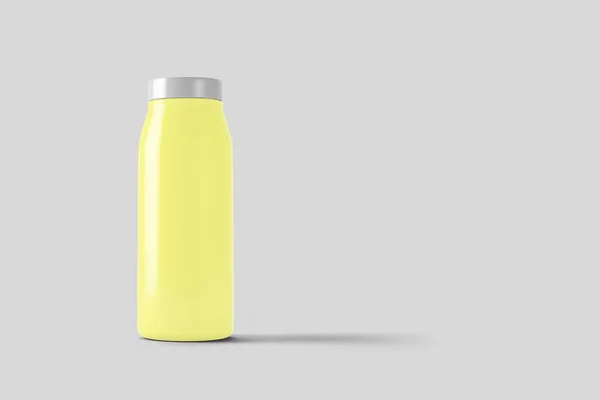 Plastikowe Juice Butelki Makiety Białym Tle Biały Ścieżką Przycinającą Renderowania — Zdjęcie stockowe