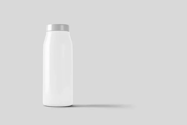 Műanyag Üveg Elszigetelt Fehér Vágógörbét Leképezést Reális — Stock Fotó