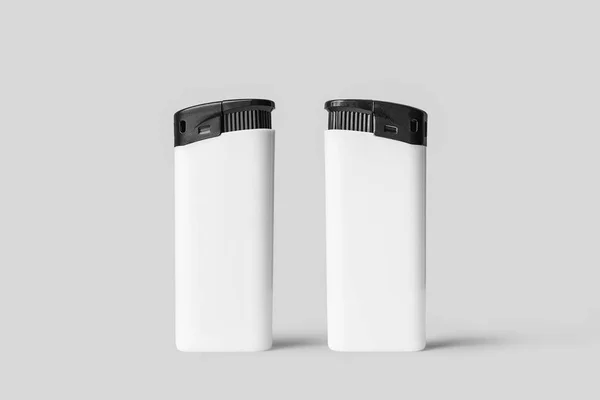 Modelo Realista Blank White Lighter Mock Renderização — Fotografia de Stock