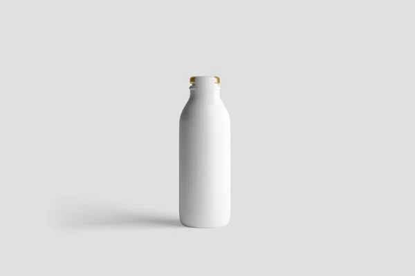 Maquette Bouteille Jus Isolée Sur Blanc Avec Rendu Clipping Path — Photo