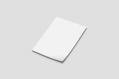 A4 Boş kağıt yığını Yumuşak gri arka plan da yalıtılmış kadar mock.3d render