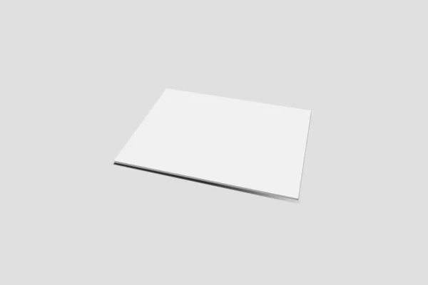 Blanco Papier Stack Mock Geïsoleerd Zachte Grijze Achtergrond Rendering — Stockfoto