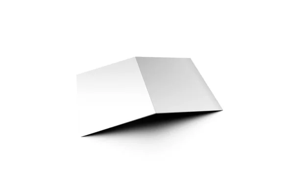 Fold Brochure Mock White Background Rendering — Stock Photo, Image