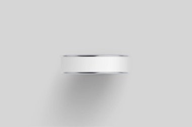 Tin Can Yemek için halka çekme ile mock up. Tasarım ve marka için hazır. Gerçekçi photo.3d render.