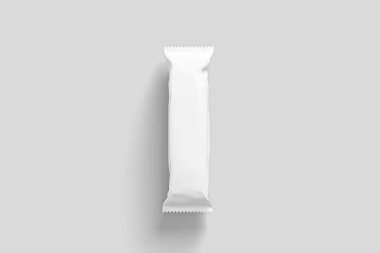 Çikolata ambalajı boş kalıp. Taklit et. Gerçekçi fotoğraf. 3B görüntüleme