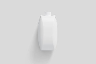 Süt veya Meyve Suyu Paketi.Karton Paket Süt ürünleri, meyve suyu veya içecek için sahte. Tasarımınız için hazır. Gerçekçi photo.3d render.