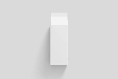 Süt veya Meyve Suyu Paketi.Karton Paket Süt ürünleri, meyve suyu veya içecek için sahte. Tasarımınız için hazır. Gerçekçi photo.3d render.