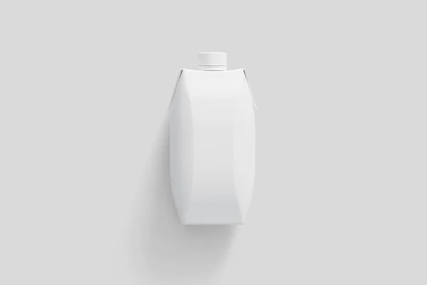 牛乳またはジュースパッケージ 段ボールパッケージ乳製品 ジュースや飲料のためのモックアップ あなたのデザインの準備ができています リアルなPhoto 3Dレンダリング — ストック写真