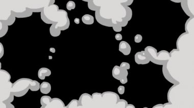 Flash Fx Smoke elemanları hareket grafik paketi 4k çözünürlükte karikatür duman efektleri elle çizilmiş animasyon özellikleri. Duman Geçişleri.