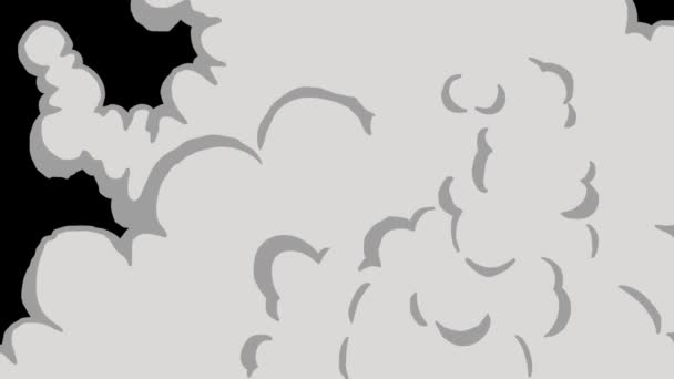 Flash Smoke Елементи Рухомий Графічний Пакет Має Мальовану Вручну Анімацію — стокове відео