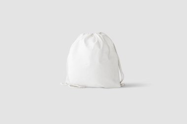 Tote Çanta Tuval kumaş kumaş kumaş alışveriş Çuval Sahte boş şablon beyaz arka plan.3d render izole