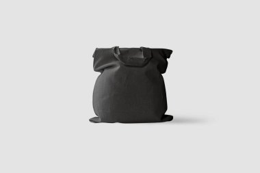 Tote Çanta Tuval kumaş kumaş kumaş alışveriş Çuval Sahte boş şablon beyaz arka plan.3d render izole