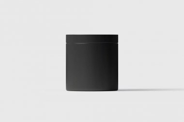 Siyah Kağıt Tüp Tin Kadar Mock, 3d render.