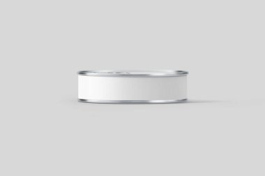 Tin Can Yemek için halka çekme ile mock up. Tasarım ve marka için hazır. Gerçekçi photo.3d render. Boş etiket