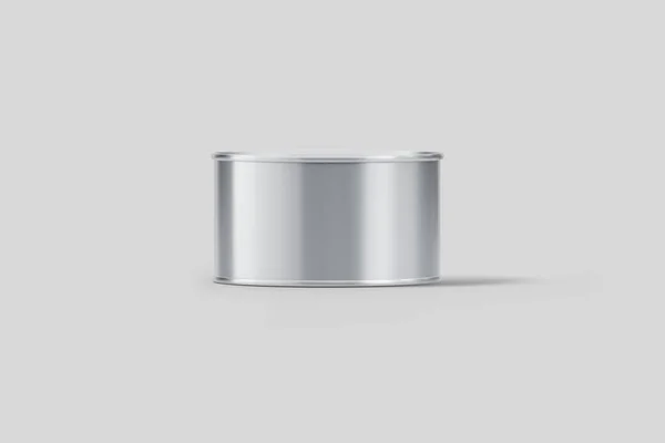 Tin Can Mock Ring Pull Food Готовий Вашого Дизайну Брендингу — стокове фото