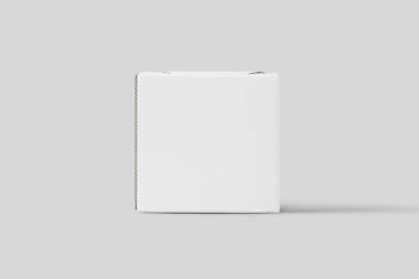 Gerçekçi Beyaz Boş Karton Kutu Açık gri arka plan üzerinde izole kadar mock. Tasarım ve marka.3d render için hazır. Yüksek çözünürlük.