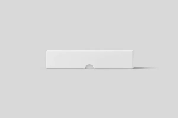 Realistische Weiße Leere Pappschachtel Attrappe Isoliert Auf Hellgrauem Hintergrund Bereit — Stockfoto