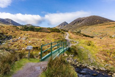 Path up Carrauntoohill, MacGillycuddy's Reeks, highest mountain in Republic of Ireland clipart