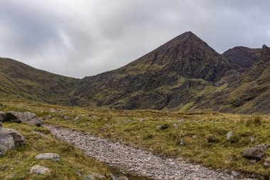 Carrauntoohill, MacGillycuddy's Reeks, highest mountain in Ireland clipart