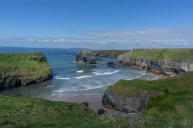 Bir rahibe Beach, Cliff yürüyüş, Ballybunion, County Kerry, Ireland