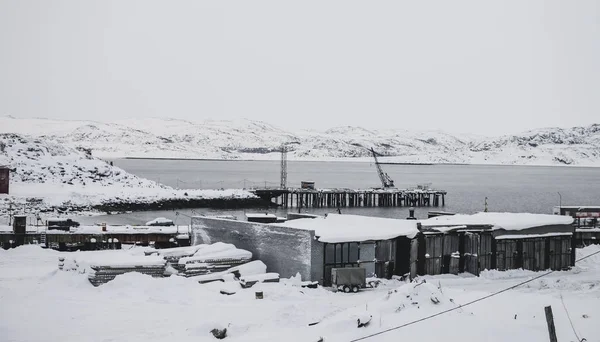 ロシア北極海桟橋 — ストック写真