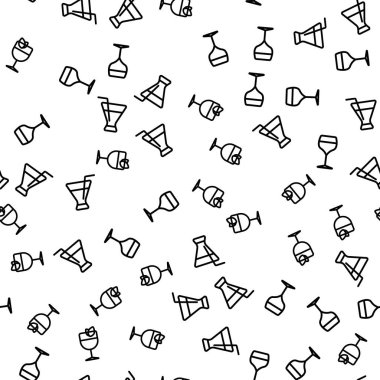 Şarap kadehi Kokteyl İşareti Kusursuz Desen Vektörü