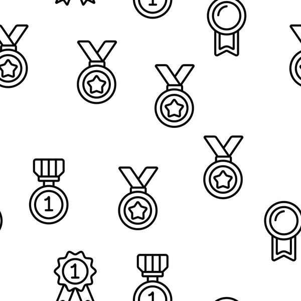 Golden, Bronze Medals Vector Seamless Pattern Vector Graphics