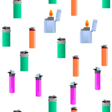 Çakmak Simge Vektör Dikişsiz Desen