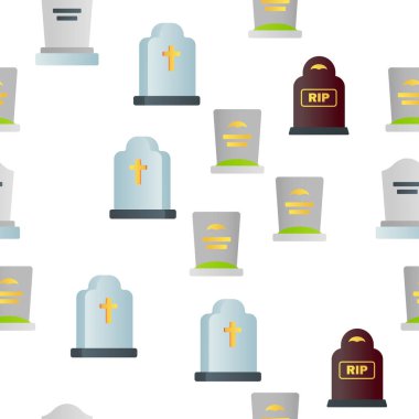 Mezar Taşı, Mezar Taşı, Mezar Taşı Vektör Dikişsiz Desen