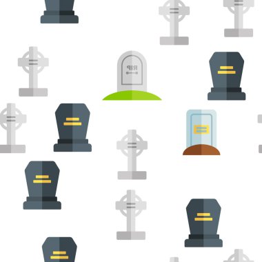 Mezar Taşı, Mezar Taşı, Mezar Taşı Vektör Dikişsiz Desen