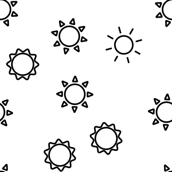 Gelbe Sonne Symbol Vektor nahtlose Muster — Stockvektor