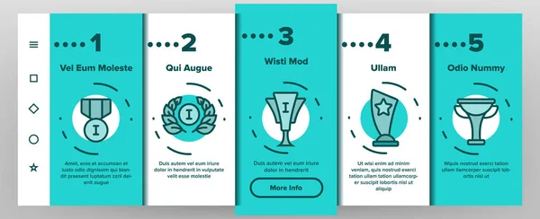 Trophies And Medals For First Place Vector Onboarding Royalty Free Stock Vectors