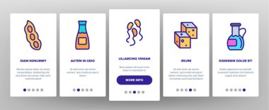 Soya Ürünleri, Gıda Lineer Vektör Onboarding