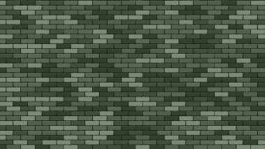 Brik Wall Vector. Green Stone Brik Wall Buidling. Military 23 February Brik Wall Background. Cartoon Illustration clipart