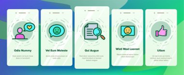 Yorumlar Onboarding Vector