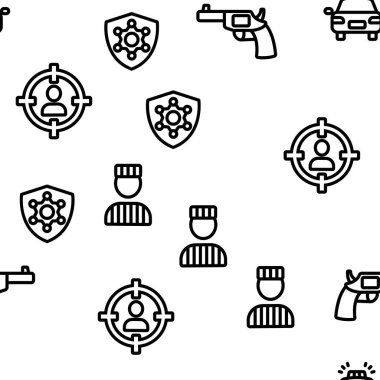 Tutuklama Elemanları Dikişsiz Desen Vektörü