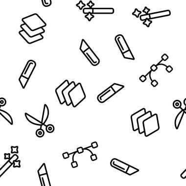 Tasarım Araçları Vektör Dikişsiz Desen