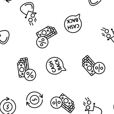 Cashback Servisi Dikişsiz Desen vektör