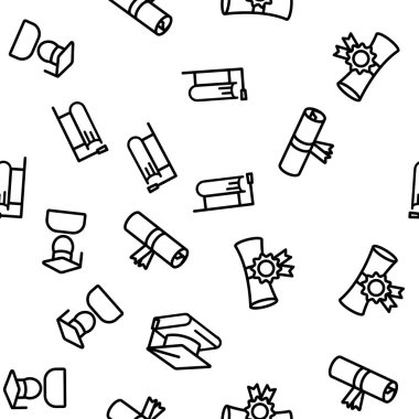 Mezuniyet Dikişsiz Desen Vektörü