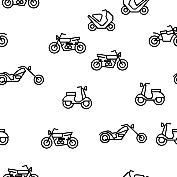 Motorbike Seamless Pattern Vector — Stock Vector