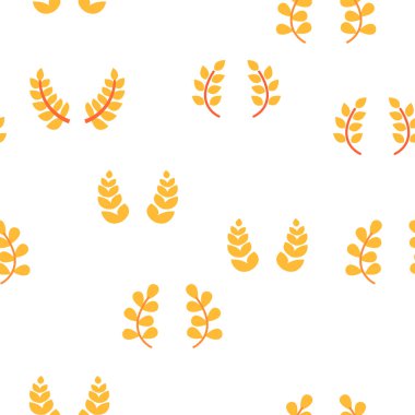 Defne Dalları Çelenk Vektör Renk Dikişsiz Desen