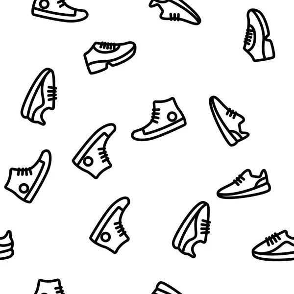 Sneakers Vector Seamless Pattern — Stock Vector