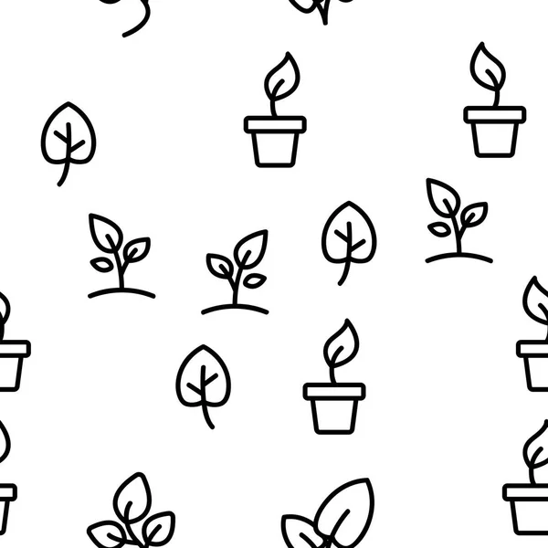 Διαφορετικά φυτά διανυσματικά μοτίβα χωρίς ραφές — Διανυσματικό Αρχείο
