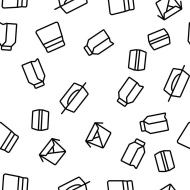 Takeout Gıda Vektör Dikişsiz Desen