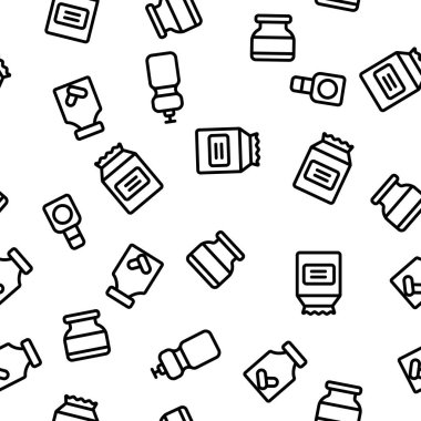 Spor Beslenme Vektör Dikişsiz Desen