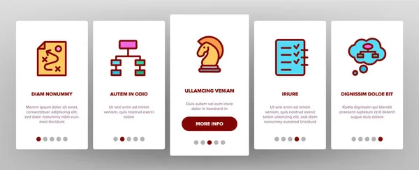 Planowanie elementów kolorystycznych Vector Onboarding — Wektor stockowy
