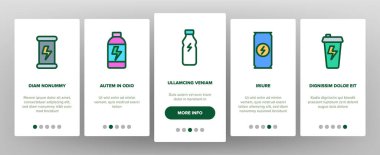 Enerji İçeceği Renk Elementleri Vektörü