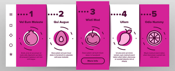 Nature Fruit Elements Vector Onboarding